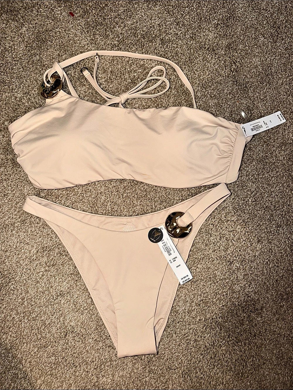 Victoria's Secret One-Shoulder Bandeau Bikini Top Large & xsmall bottom50
